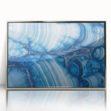 Mid-century modernist art depicting a serene forest in muted green and brown tones on canvas, ideal for nursery wall decor.