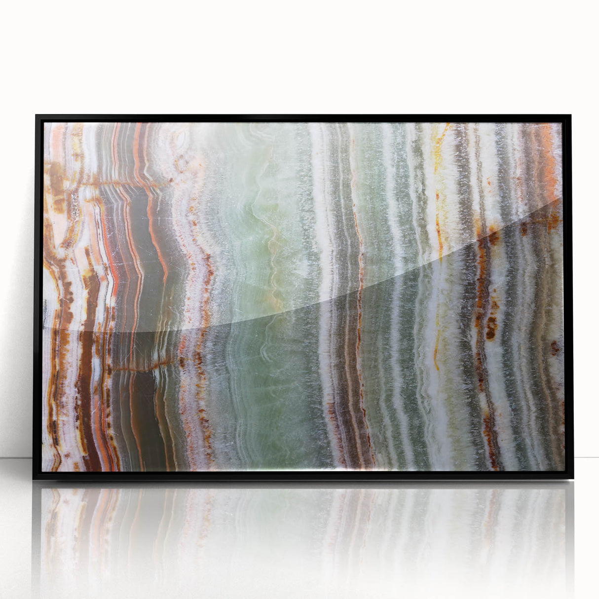 Large abstract wall art featuring swirling blue and gray tones on canvas, ideal for modern living room decor.