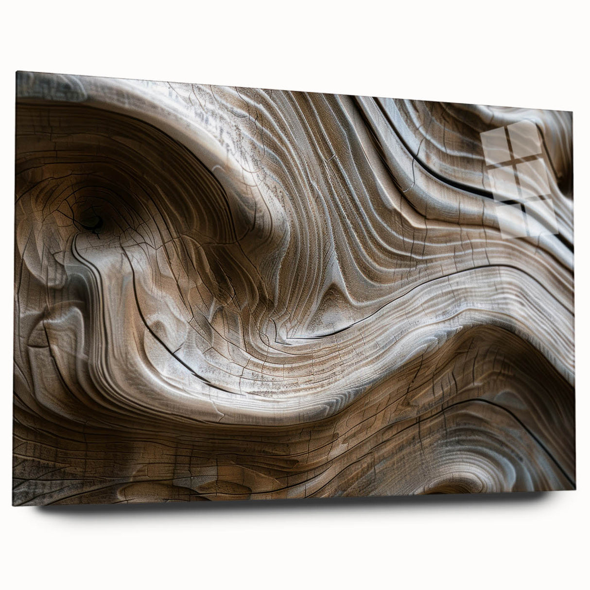 Large abstract wall art featuring swirling blue and green tones on canvas, ideal for bedroom or dining room decor.