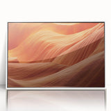 Art deco poster featuring a stylized nature scene in muted green and beige tones on canvas, ideal for nursery wall art.