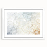 Abstract art print depicting a swirling pattern in muted blue and gray, ideal for modern bedroom or dining room decor.