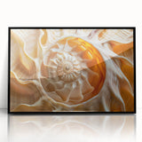 Large abstract wall art featuring swirling blue and green hues on canvas, ideal for modern art wall decor.