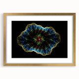 Extra large abstract art print on canvas, featuring a textured mix of blue and green hues, ideal for living room decor.