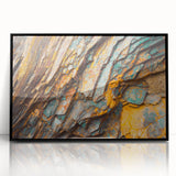 Large abstract wall art featuring swirling blue and green tones on canvas, ideal for modern living room decor.