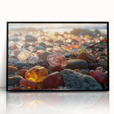 Large abstract wall art depicting swirling patterns in earthy brown and green tones on canvas.