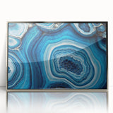 Mid-century modernist art depicting a serene forest landscape in muted green and brown tones on canvas.