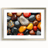 Textured abstract art print in earthy tones on rolled canvas, suitable for bedroom art.