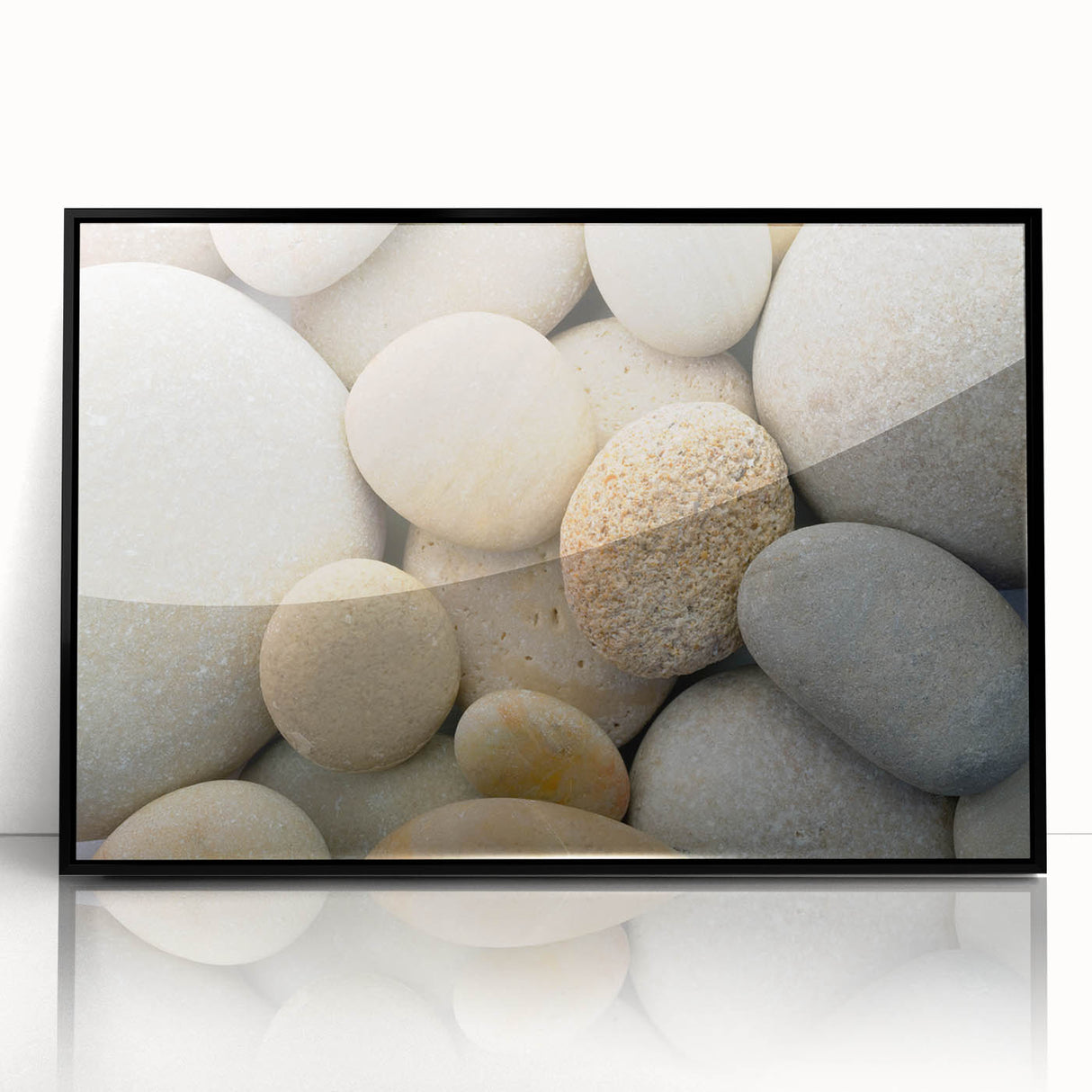 Large abstract wall art featuring mid-century modernist swirls in muted earth tones, ideal for modern art wall decor.