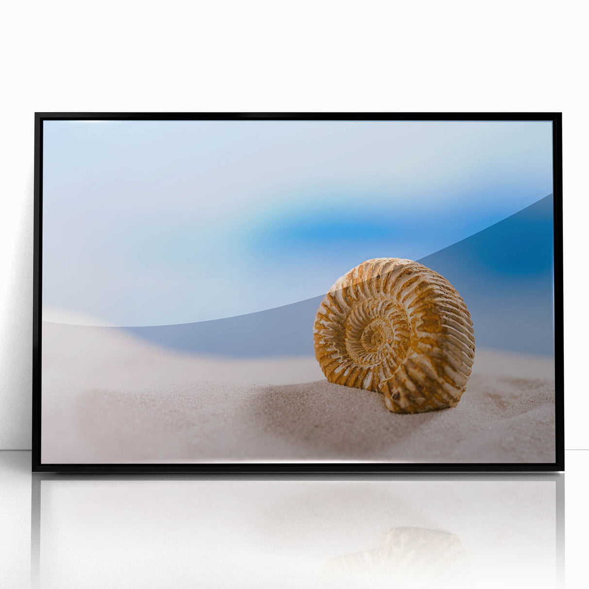 Large abstract wall art featuring swirling blue and green tones on canvas, suitable for modern art wall decor.