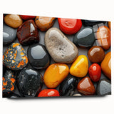 Large abstract wall art featuring swirling blue and gray tones on canvas, ideal for bedroom or dining room decor.