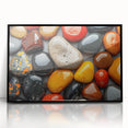 Large abstract wall art featuring fluid shapes in earthy tones on canvas, ideal for modern living room decor.