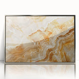 Mid-century modernist art print featuring abstract shapes in muted orange and teal, ideal for nursery wall decor.