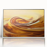 Art deco poster featuring a stylized forest in muted green and brown tones, printed on canvas, suitable for nursery wall art.