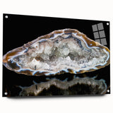 Large abstract wall art featuring swirling blue and green hues on canvas, ideal for dining room or bedroom decor.