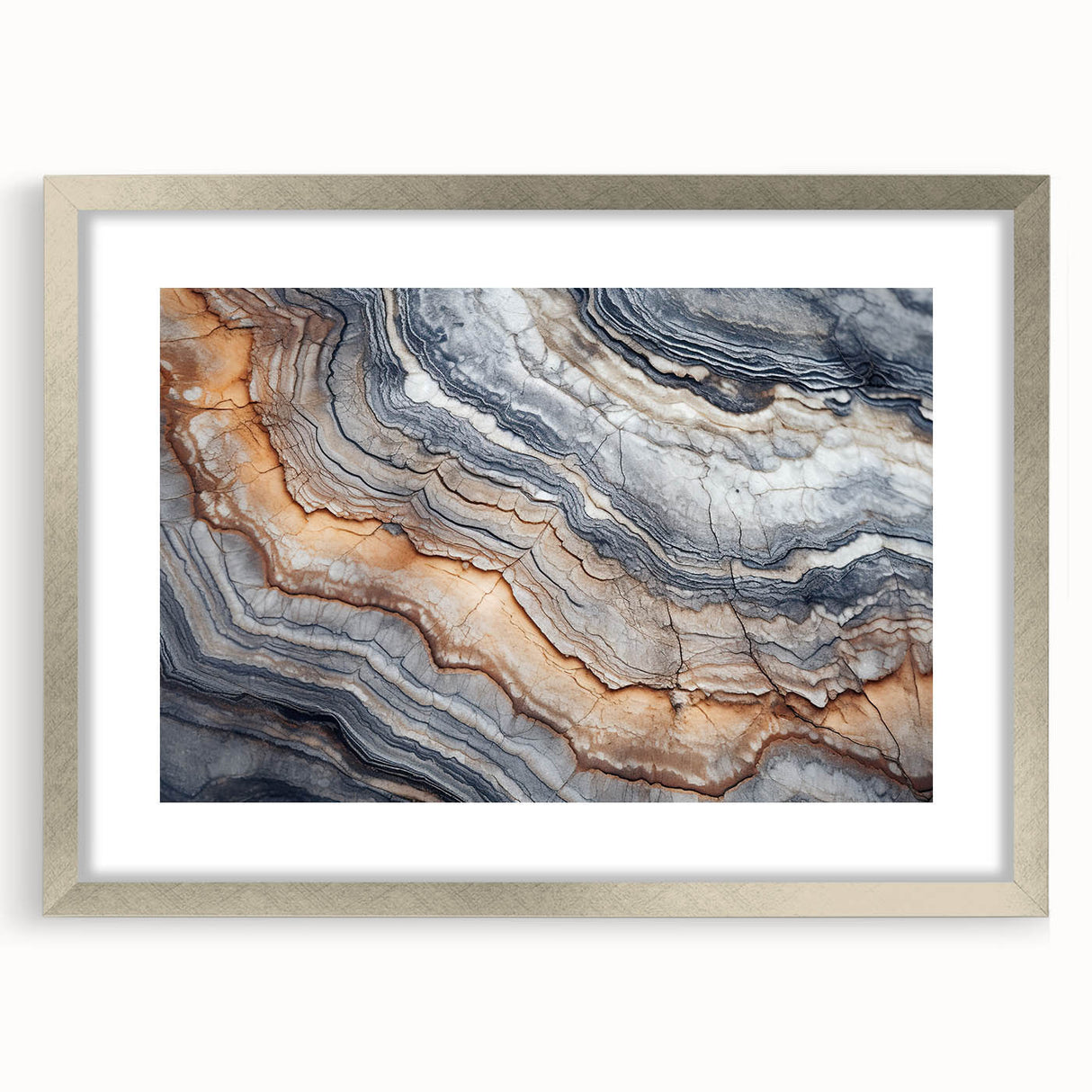 Abstract textured art print in vibrant orange and yellow hues on canvas, suitable for enhancing a bedroom's ambiance.