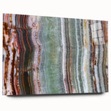 Large abstract wall art featuring swirling blue and green tones on canvas, ideal for bedroom or dining room decor.