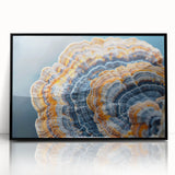 Large abstract wall art featuring swirling blue and green patterns on canvas, ideal for modern art wall decor.