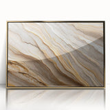 Mid-century modernist art print of a serene forest landscape on canvas, suited for nursery wall decor.