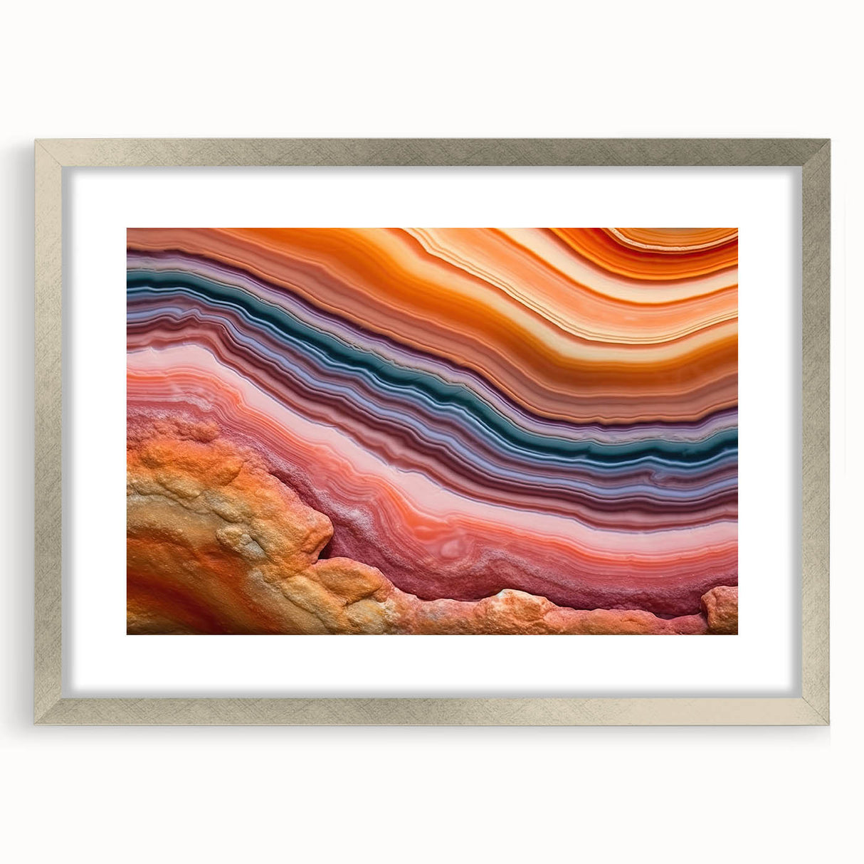 Textured art print of abstract shapes in soft blue and beige tones on canvas, suitable for bedroom decor.