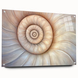 Large abstract wall art depicting a serene landscape in muted green and blue tones on canvas.