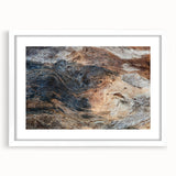 Abstract art print featuring swirling blue and green patterns on canvas, suitable for bedroom or dining room decor.