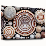 Large abstract wall art depicting swirling blue and green patterns on canvas, ideal for bedroom or dining room decor.