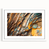 Abstract art print depicting swirling patterns in muted earth tones on canvas, suitable for dining room or bedroom decor.