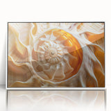 Art deco poster of a serene lake scene in muted blue and green tones on canvas, suitable for nursery wall art.