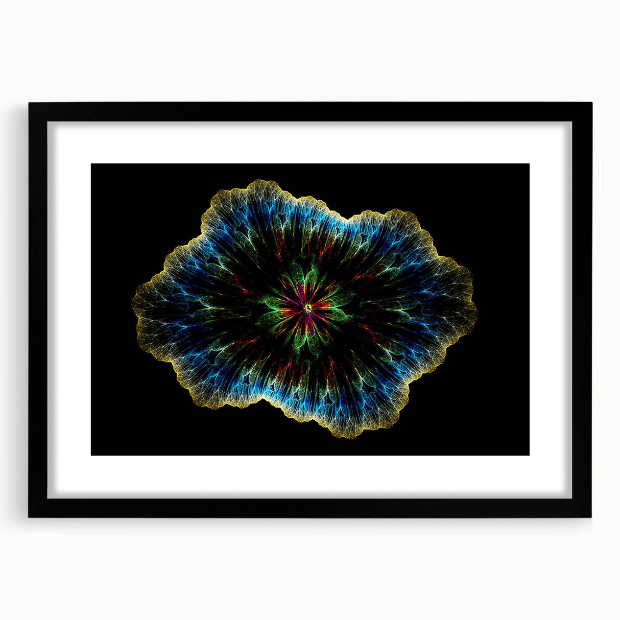 Extra large colorful abstract art print on canvas with textured details, ideal for living room decor.