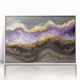 Art deco poster featuring a stylized forest in muted green and brown tones on canvas, suitable for nursery wall art.