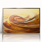 Mid-century modernist art print featuring geometric shapes in muted earth tones on canvas, suitable for nursery wall decor.