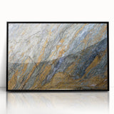 Large abstract wall art featuring swirling blue and gray tones on canvas, ideal for modern art wall decor.