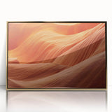 Large art print of a serene forest landscape with soft green and brown tones on canvas.