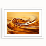 Abstract art print featuring swirling blue and green tones on canvas, suitable for dining room or bedroom.