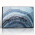 Large abstract wall art featuring swirling blue and green tones on canvas, ideal for modern art wall decor in living spaces.