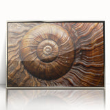 Mid-century modernist art depicting a serene forest landscape in muted green and brown tones, printed on canvas.