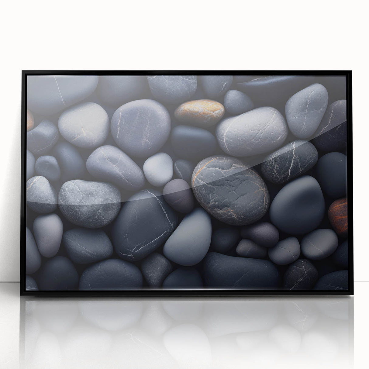 Large abstract wall art featuring swirling blue and green tones on canvas, ideal for modern living room decor.