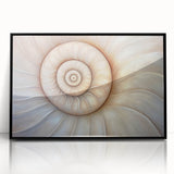 Large abstract wall art featuring swirling blue and green patterns on canvas, in a mid-century modernist style.