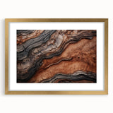 Extra large abstract art print on canvas, featuring textured swirls in earthy tones, ideal for living room decor.