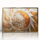 Large art print of a mid-century modernist forest scene in muted greens and browns on canvas, ideal for nursery wall art.