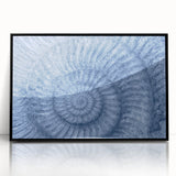Large abstract wall art featuring swirling blue and green patterns on canvas, ideal for modern art wall decor.