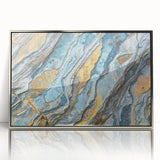 Mid-century modernist art depicting a serene landscape in muted earth tones on canvas, suitable for nursery wall decor.