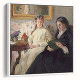 Vintage poster art featuring a large, colorful abstract design on a black background, ideal for living room decor.