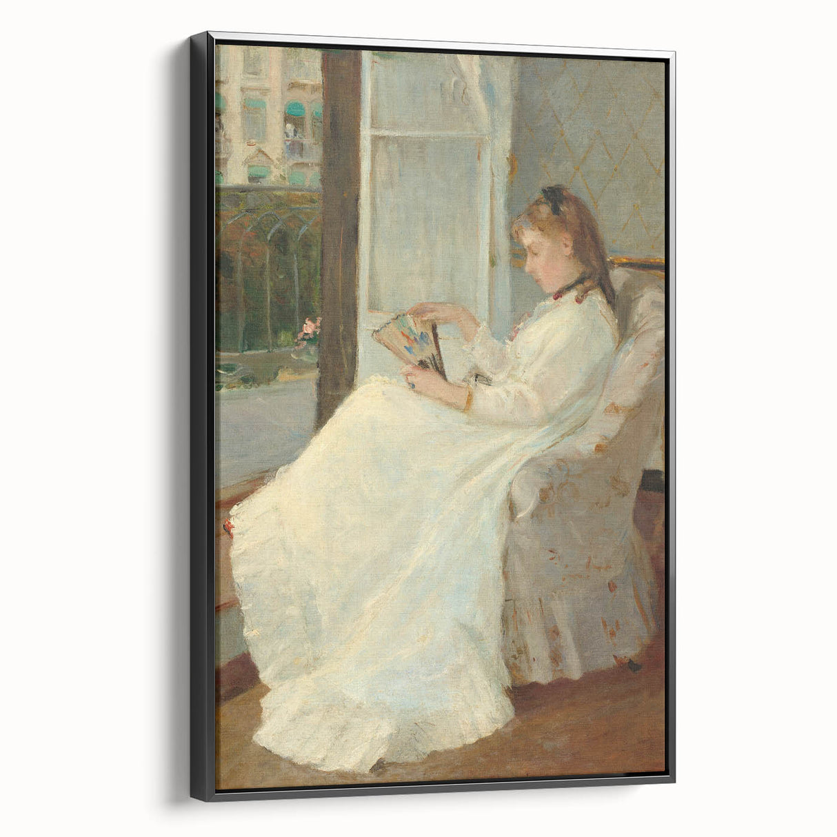 Black and white vintage poster art featuring a serene landscape, ideal for bedroom wall ambiance.