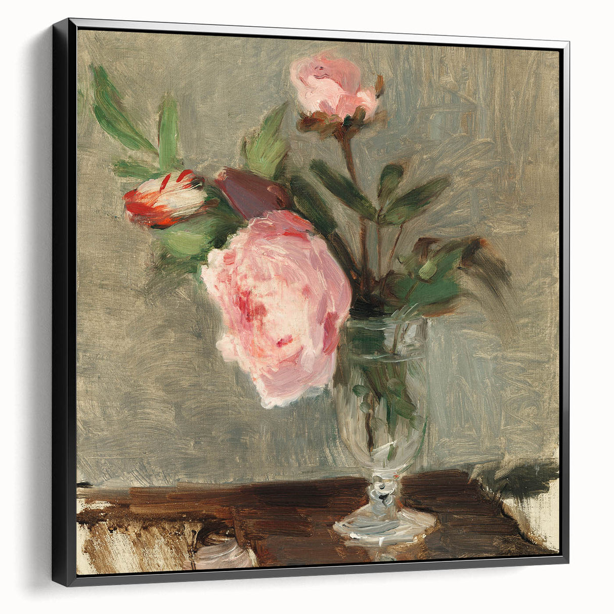 Black and white vintage poster art depicting a serene landscape, ideal for bedroom wall decor.