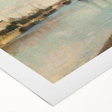 Art deco poster featuring geometric patterns in gold and black, ideal for dining room wall art.