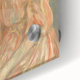 Large abstract wall art in mid-century modernist style, featuring muted earth tones on canvas.