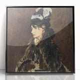 Large abstract wall art featuring swirling blues and oranges on canvas, embodying mid-century modernist style.