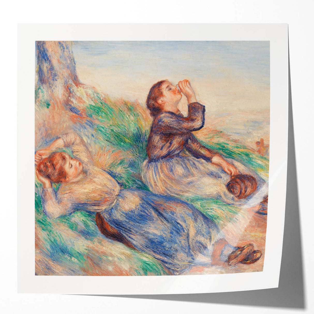 Extra large canvas print featuring a detailed floral design in pastel shades.