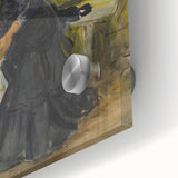 Large abstract wall art in muted earth tones on canvas, ideal for dining room ambiance.